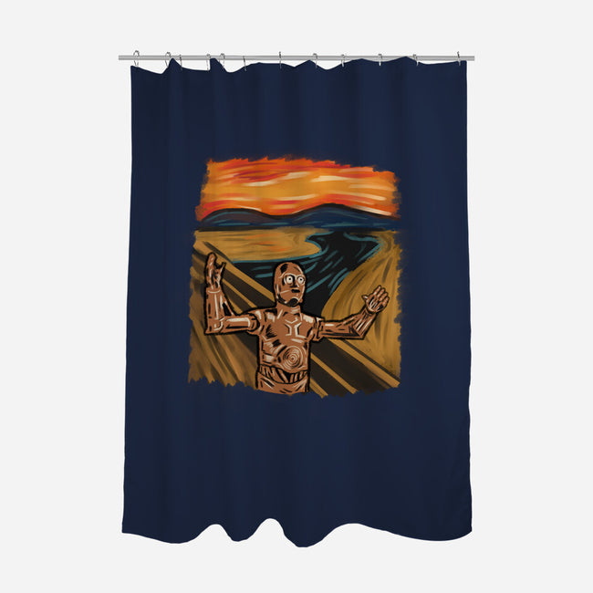 Screambot-None-Polyester-Shower Curtain-nickzzarto