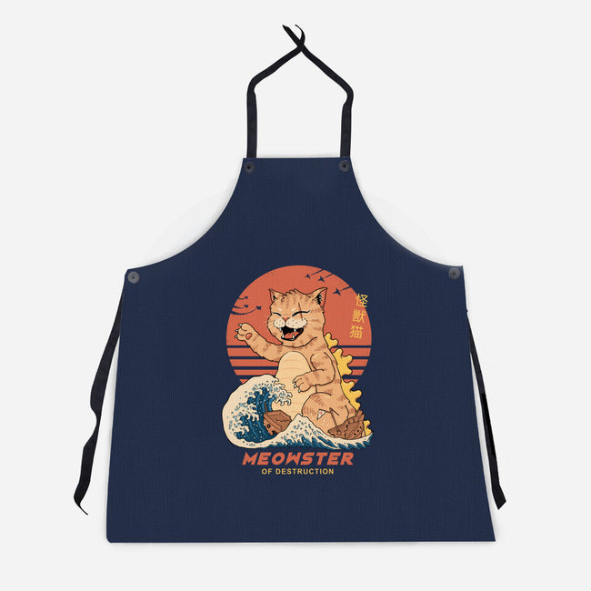 Kaiju Meowster-Unisex-Kitchen-Apron-vp021