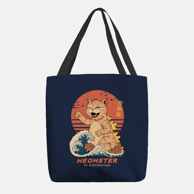 Kaiju Meowster-None-Basic Tote-Bag-vp021