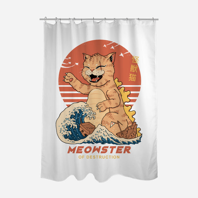 Kaiju Meowster-None-Polyester-Shower Curtain-vp021