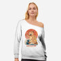 Kaiju Meowster-Womens-Off Shoulder-Sweatshirt-vp021