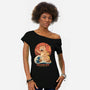 Kaiju Meowster-Womens-Off Shoulder-Tee-vp021