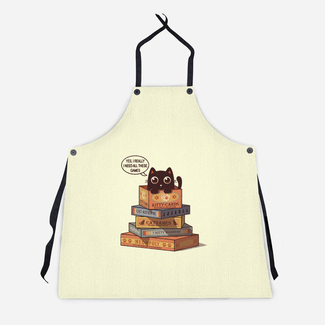 Kitty Games-Unisex-Kitchen-Apron-erion_designs