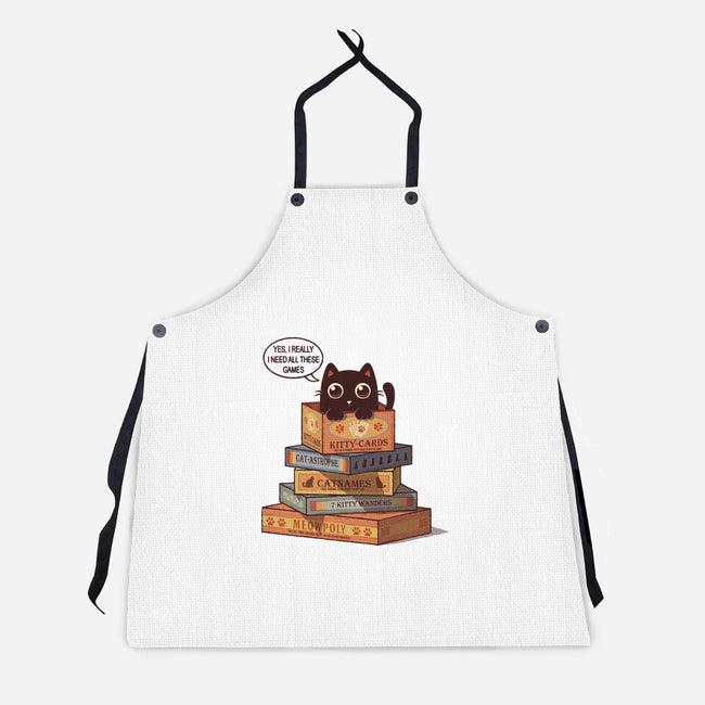 Kitty Games-Unisex-Kitchen-Apron-erion_designs