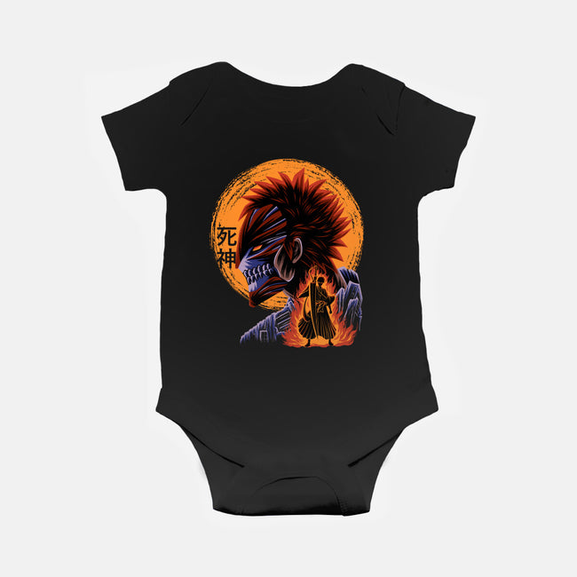 Half Hallow Mask-Baby-Basic-Onesie-rmatix