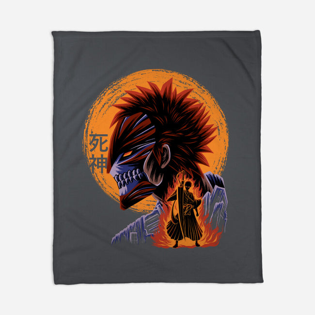 Half Hallow Mask-None-Fleece-Blanket-rmatix