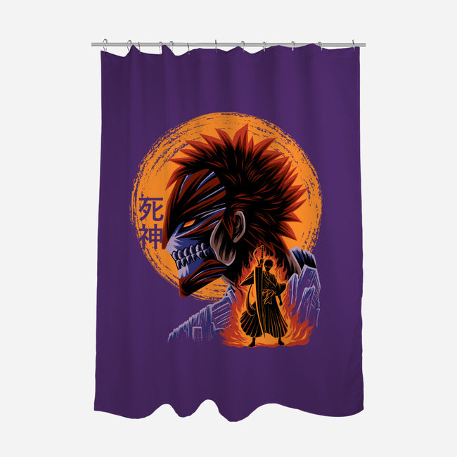 Half Hallow Mask-None-Polyester-Shower Curtain-rmatix