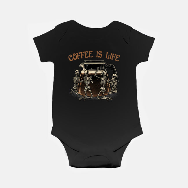 Coffee Is Life-Baby-Basic-Onesie-glitchygorilla