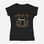 Coffee Is Life-Womens-V-Neck-Tee-glitchygorilla