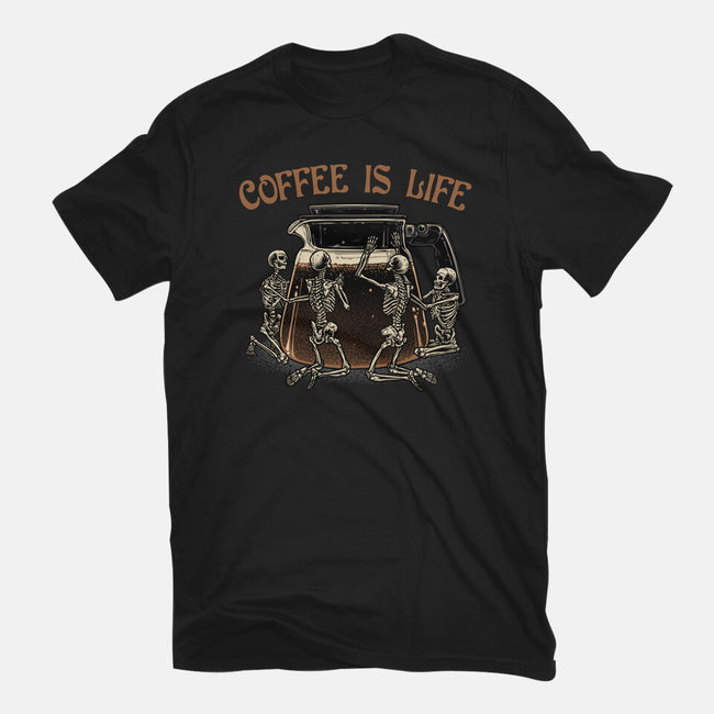 Coffee Is Life-Mens-Basic-Tee-glitchygorilla