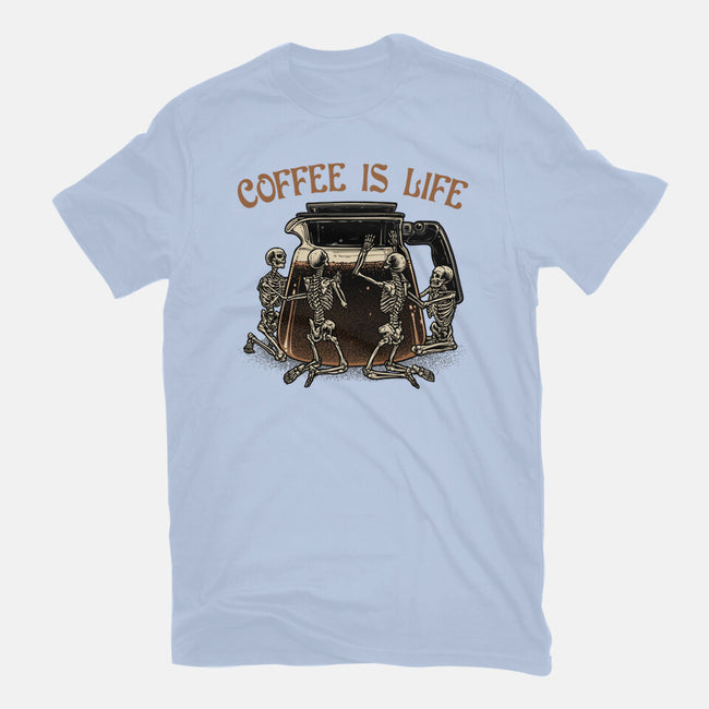 Coffee Is Life-Womens-Basic-Tee-glitchygorilla