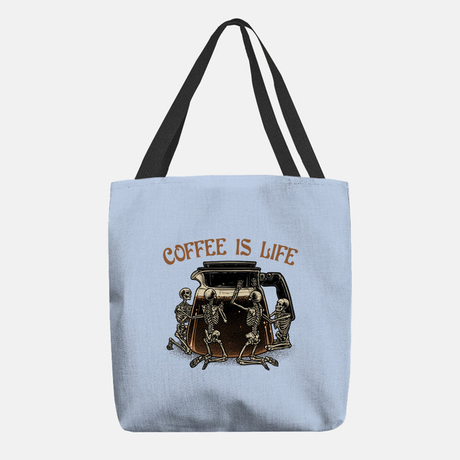 Coffee Is Life-None-Basic Tote-Bag-glitchygorilla