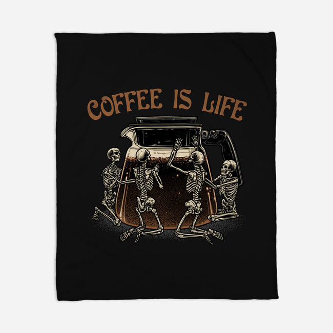 Coffee Is Life-None-Fleece-Blanket-glitchygorilla