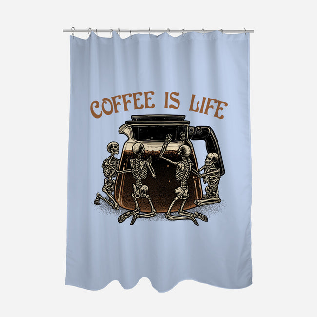 Coffee Is Life-None-Polyester-Shower Curtain-glitchygorilla