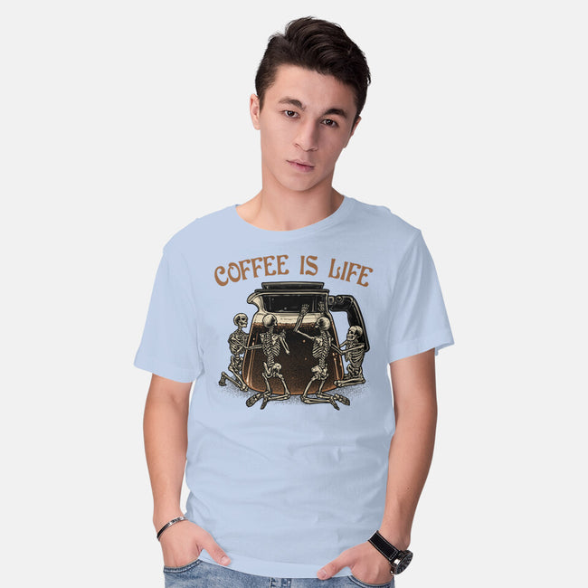 Coffee Is Life-Mens-Basic-Tee-glitchygorilla