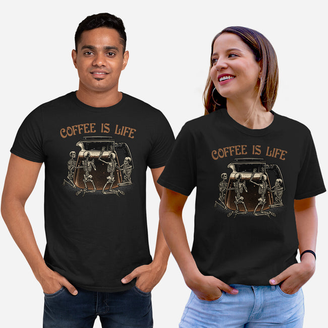 Coffee Is Life-Unisex-Basic-Tee-glitchygorilla