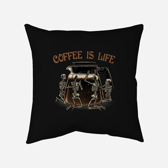 Coffee Is Life-None-Removable Cover w Insert-Throw Pillow-glitchygorilla