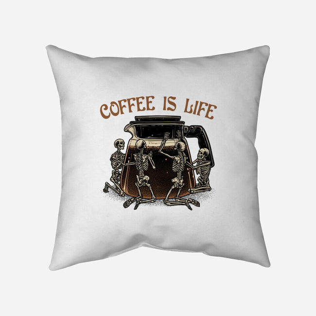 Coffee Is Life-None-Removable Cover w Insert-Throw Pillow-glitchygorilla