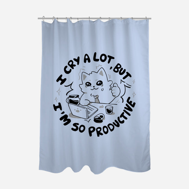 I'm So Productive-None-Polyester-Shower Curtain-yumie