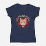 Meowgram-Womens-V-Neck-Tee-yumie