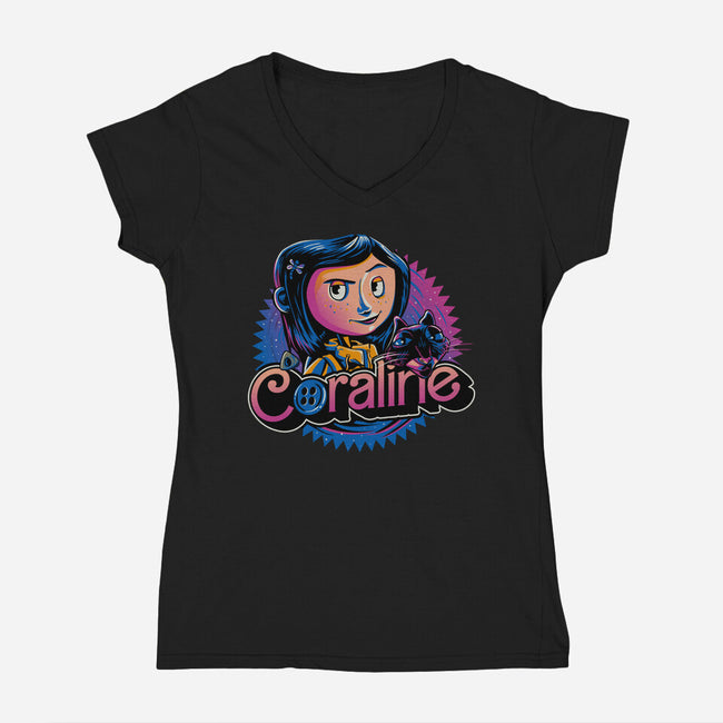 Other Barbie-Womens-V-Neck-Tee-daobiwan