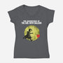 The Adventures Of Girl With Balloon-Womens-V-Neck-Tee-zascanauta