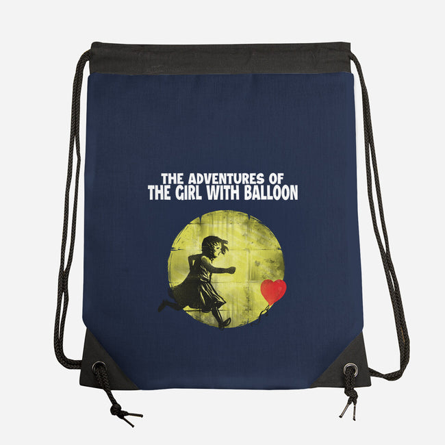 The Adventures Of Girl With Balloon-None-Drawstring-Bag-zascanauta