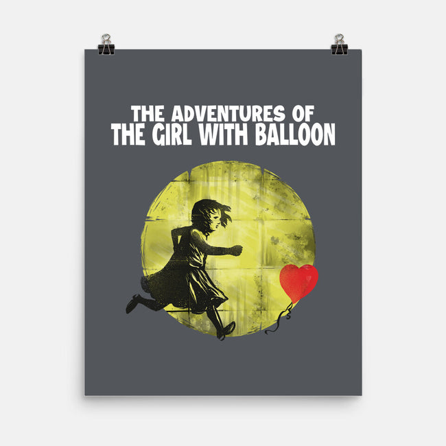 The Adventures Of Girl With Balloon-None-Matte-Poster-zascanauta