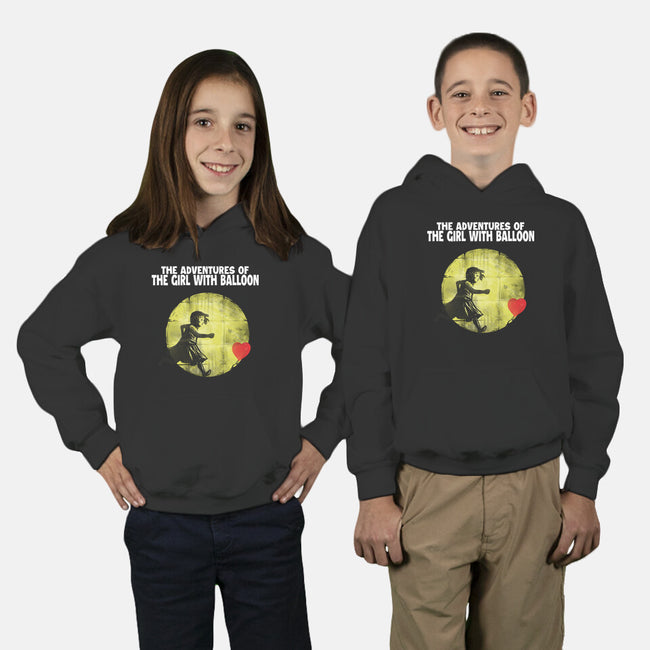 The Adventures Of Girl With Balloon-Youth-Pullover-Sweatshirt-zascanauta