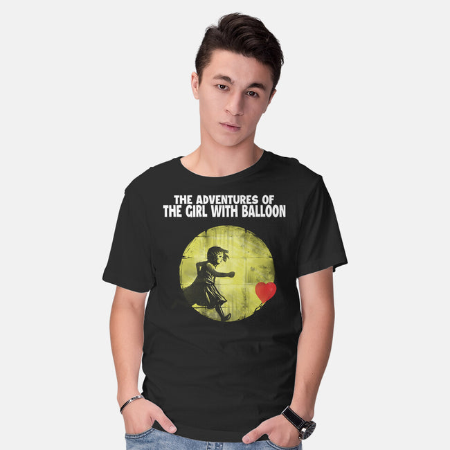 The Adventures Of Girl With Balloon-Mens-Basic-Tee-zascanauta