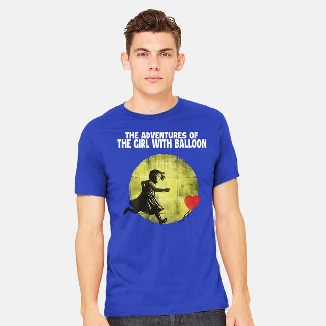 The Adventures Of Girl With Balloon-Mens-Heavyweight-Tee-zascanauta