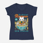 The Mysterious Alchemist Ramen-Womens-V-Neck-Tee-LAGELANTEE