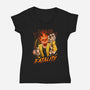 Fatality From Hell-Womens-V-Neck-Tee-Diego Oliver