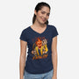 Fatality From Hell-Womens-V-Neck-Tee-Diego Oliver