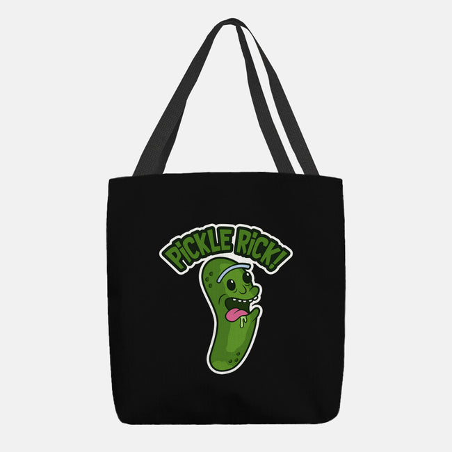 Pickle Rick-None-Basic Tote-Bag-janlangpoako