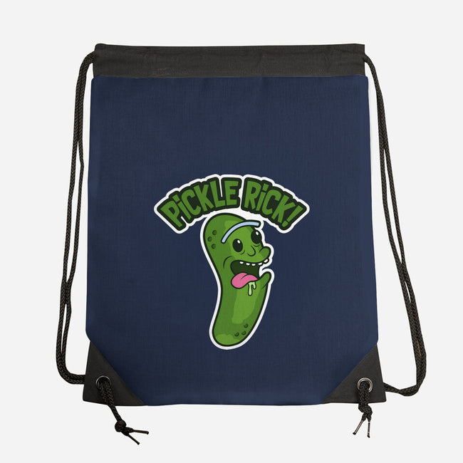 Pickle Rick-None-Drawstring-Bag-janlangpoako