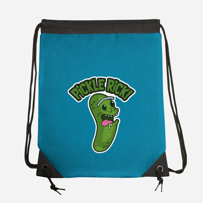 Pickle Rick-None-Drawstring-Bag-janlangpoako