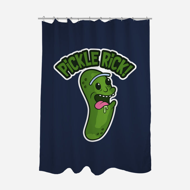 Pickle Rick-None-Polyester-Shower Curtain-janlangpoako