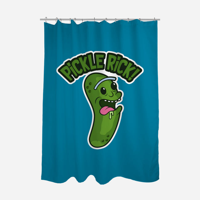 Pickle Rick-None-Polyester-Shower Curtain-janlangpoako