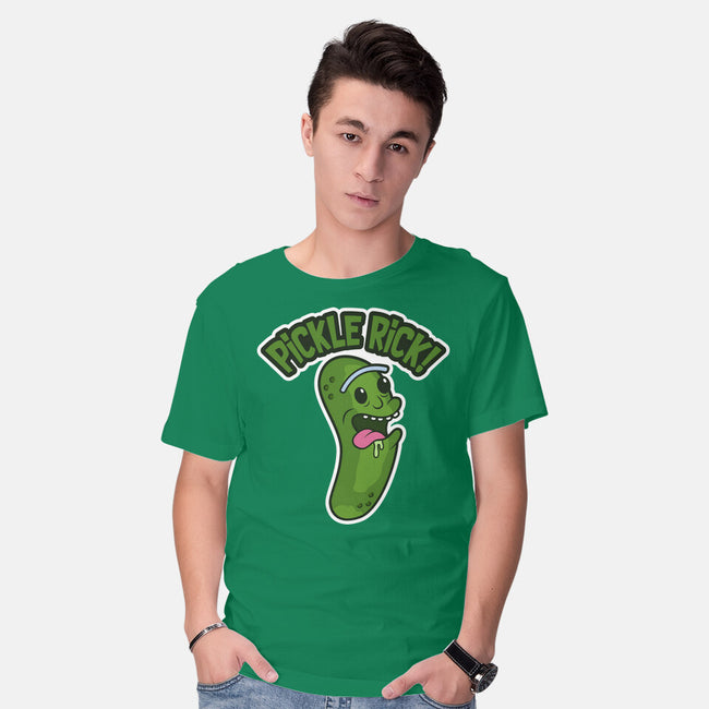 Pickle Rick-Mens-Basic-Tee-janlangpoako