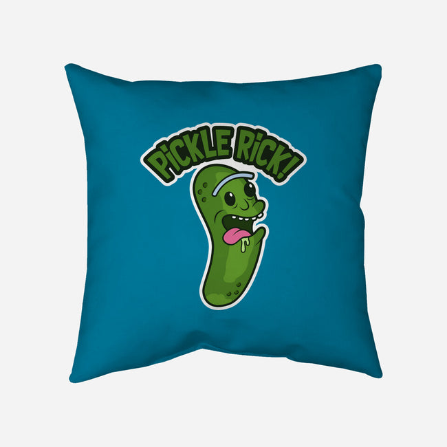 Pickle Rick-None-Removable Cover w Insert-Throw Pillow-janlangpoako