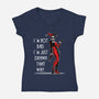 I'm Not Bad-Womens-V-Neck-Tee-zascanauta