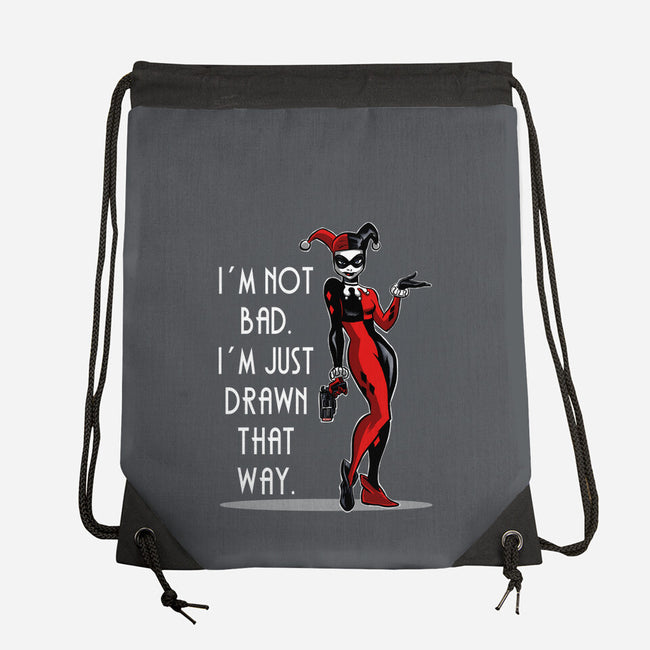 I'm Not Bad-None-Drawstring-Bag-zascanauta