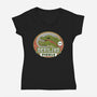 Deviljho Pickle Emblem-Womens-V-Neck-Tee-LAGELANTEE