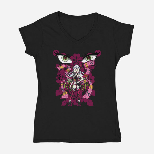 Daki-Womens-V-Neck-Tee-janlangpoako