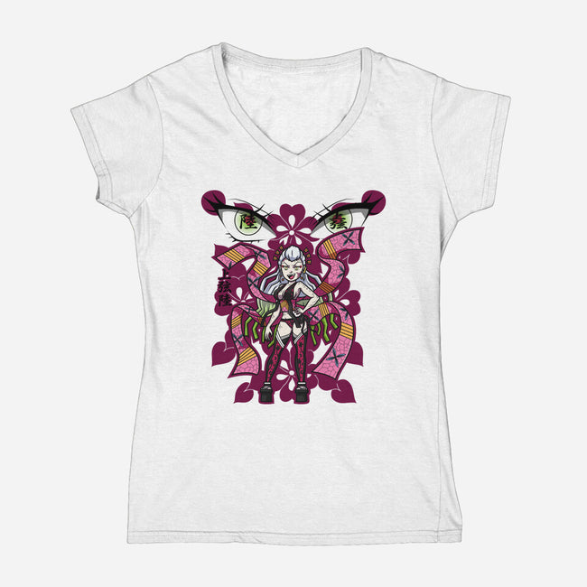 Daki-Womens-V-Neck-Tee-janlangpoako