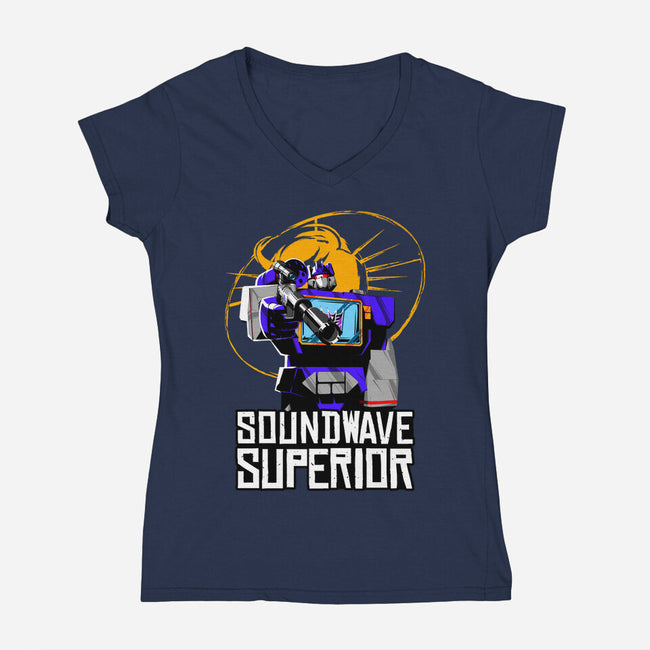 Soundwave Superior-Womens-V-Neck-Tee-manoystee