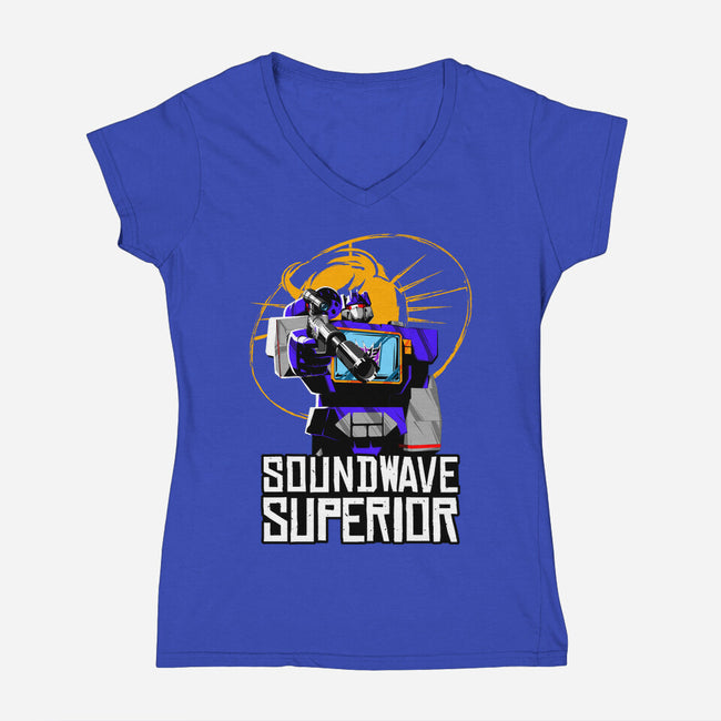 Soundwave Superior-Womens-V-Neck-Tee-manoystee