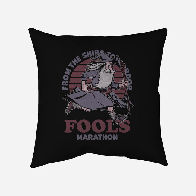 Fools Marathon-None-Removable Cover w Insert-Throw Pillow-Studio Mootant