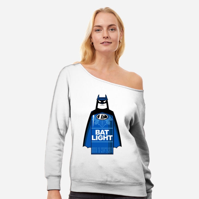 Bat Light-Womens-Off Shoulder-Sweatshirt-krisren28